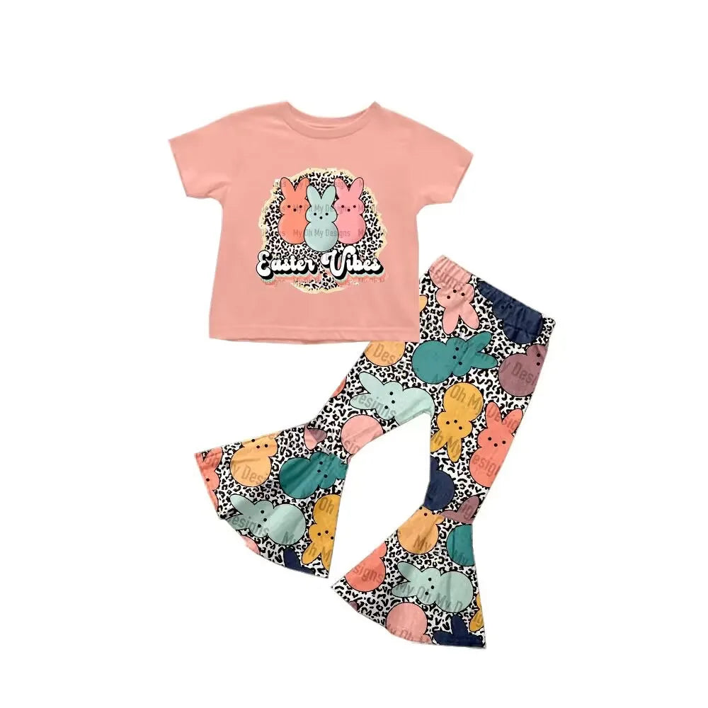 Easter Vibe T Shirt and Matching Bell Bottoms Boutique Outfit