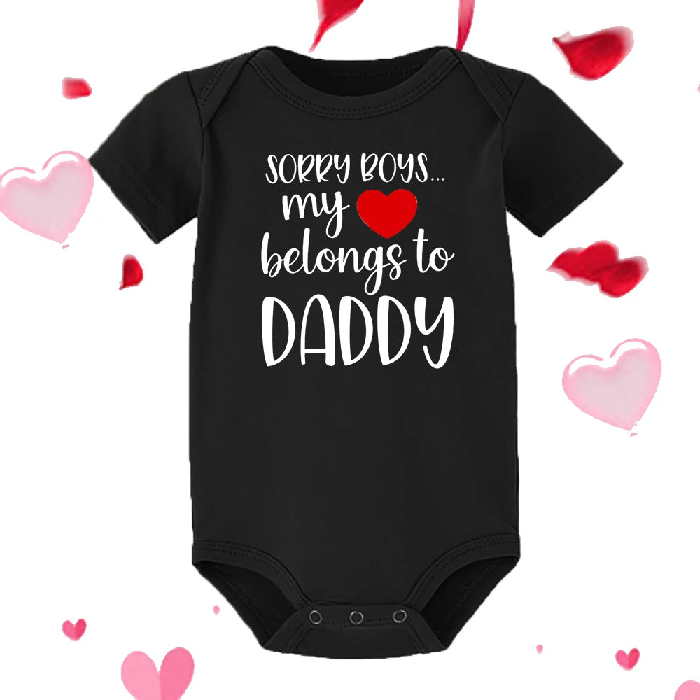 Sorry Boys My Heart Belongs To Daddy Baby Onesie | Valentines Day