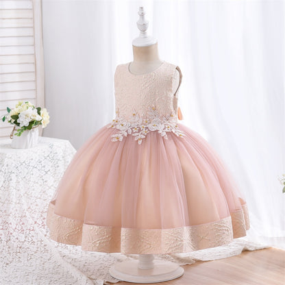 Jacquard Three Piece Dress | Elegant Ball Gown for Girls itsykitschycoo