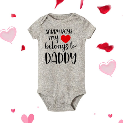 Sorry Boys My Heart Belongs To Daddy Baby Onesie | Valentines Day