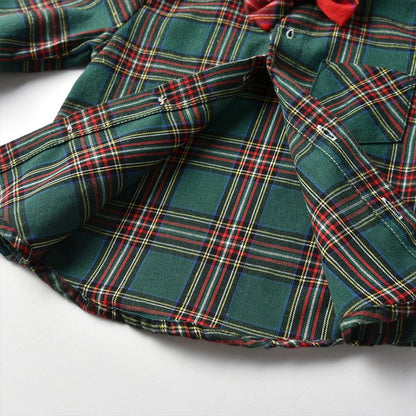 Boys Christmas Outfits | 3M-6T Formal Shirt, Bowtie, + Suspender Pants Sets