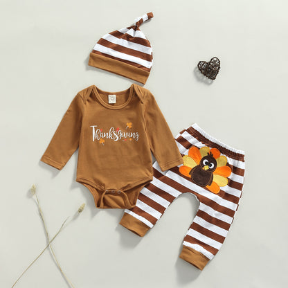 Thanksgiving Day Baby Clothes Set | Long Sleeve Thanksgiving Onesie