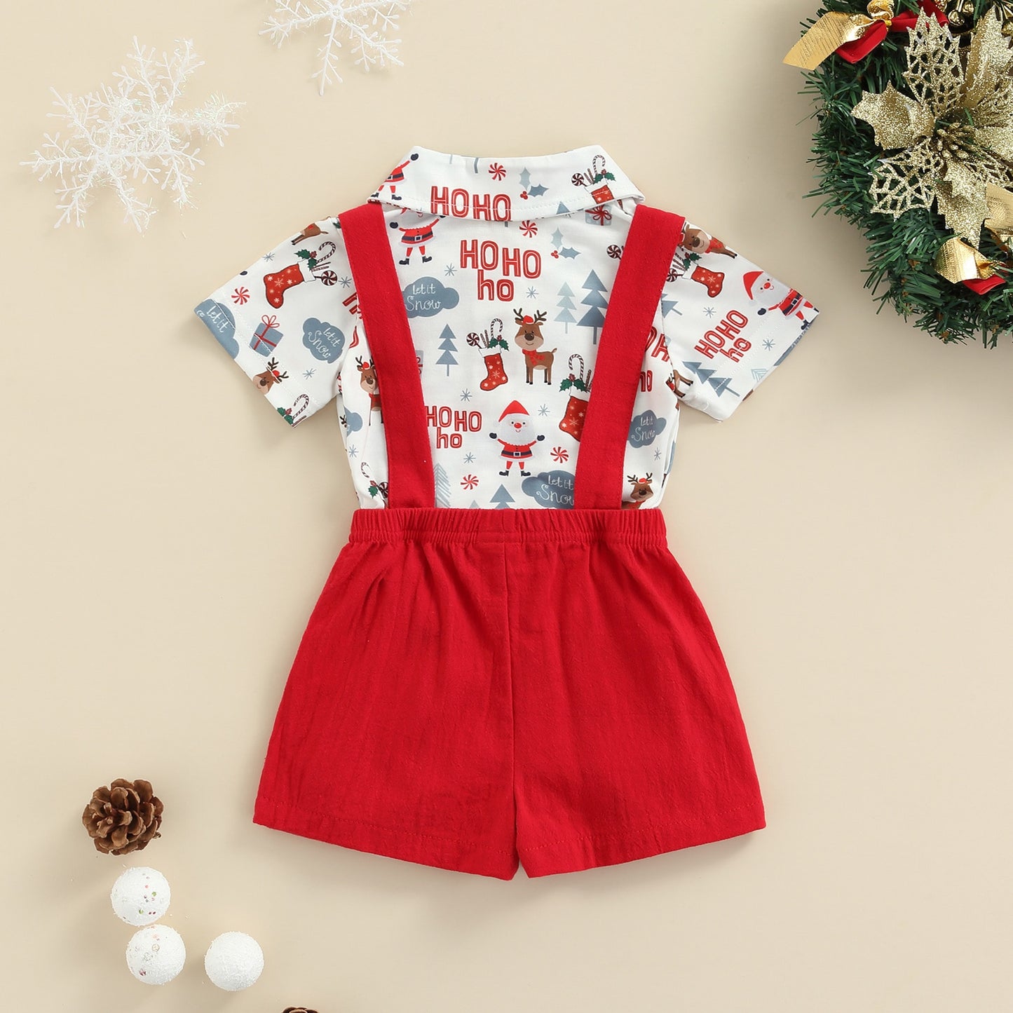 Santa's Little Helper Baby Boys Christmas Outfit | Festive Sets with Bowtie