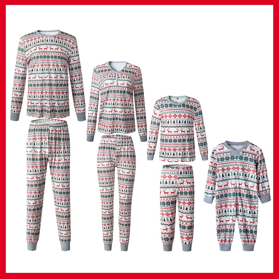 Festive Christmas Family Matching Pajamas | Nordic Print