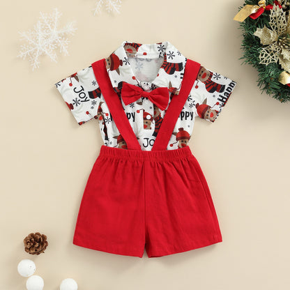 Santa's Little Helper Baby Boys Christmas Outfit | Festive Sets with Bowtie