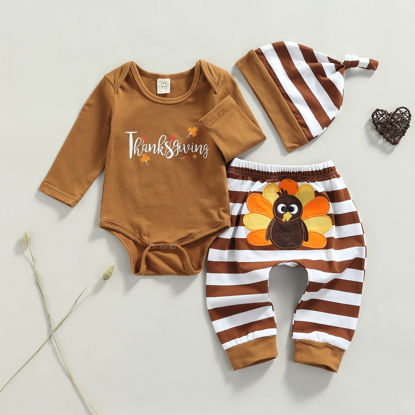 Thanksgiving Day Baby Clothes Set | Long Sleeve Thanksgiving Onesie