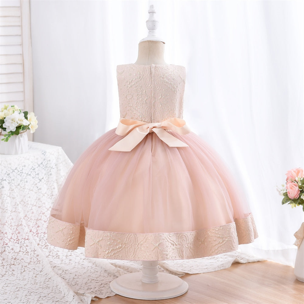 Jacquard Three Piece Dress | Elegant Ball Gown for Girls itsykitschycoo