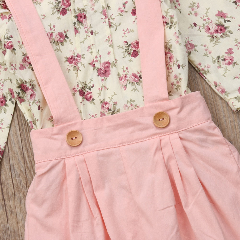 Sweet Blooms Floral Overall Set | Adorable Comfort for Little Girls itsykitschycoo