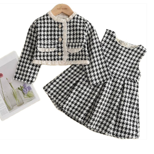 Houndstooth Dress Sets | Classic Style and Comfort for Girls