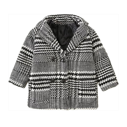 Long Double Breasted Jacket | Elegant Wool Blend Outerwear for Kids