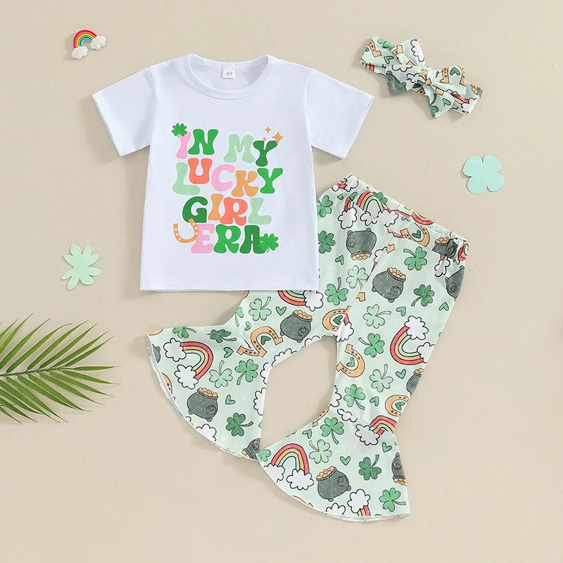 In My Lucky Girl Era | Toddler Baby Girl St. Patrick's Day Outfit