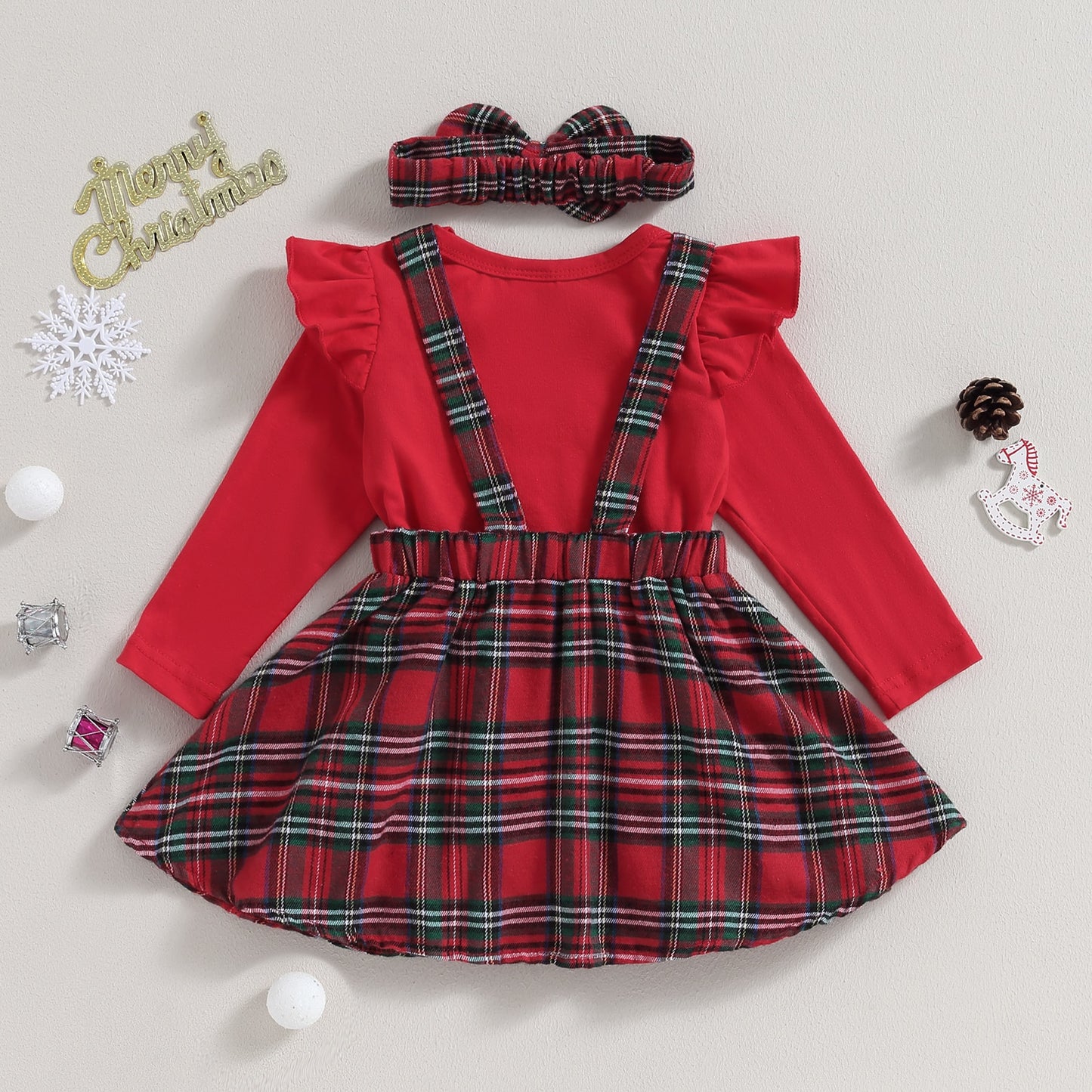 Christmas Baby Girl Set | Three Piece Matching Set