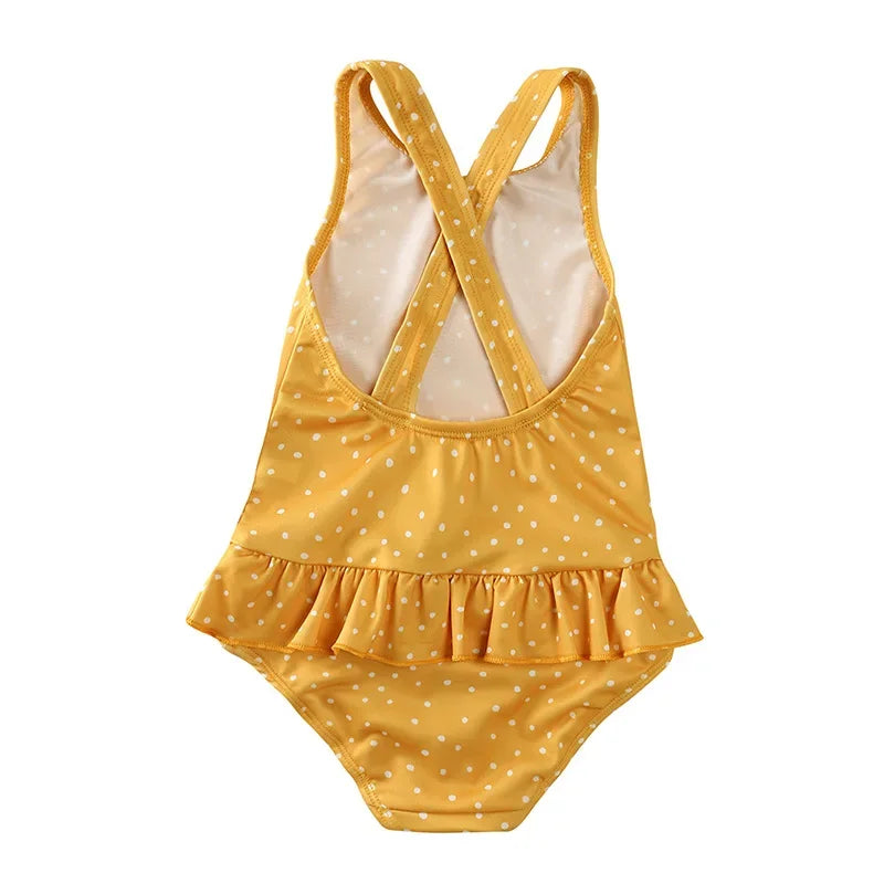 Sweet Ruffles | Baby Girl One Piece Swimsuit with Matching Hat