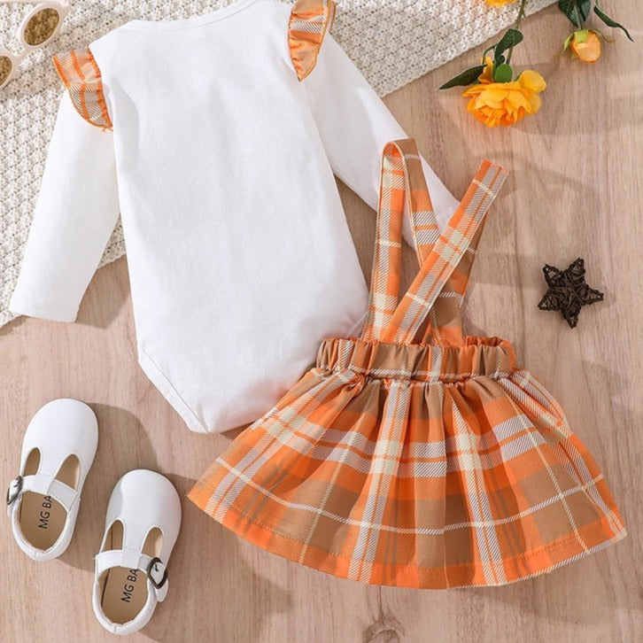 Thanksgiving Outfits for Girls | Romper with 'Cutest Little Turkey' and Matching Jumper