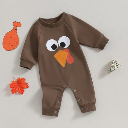 Thanksgiving Day Baby Romper | Adorable Tail Feathers