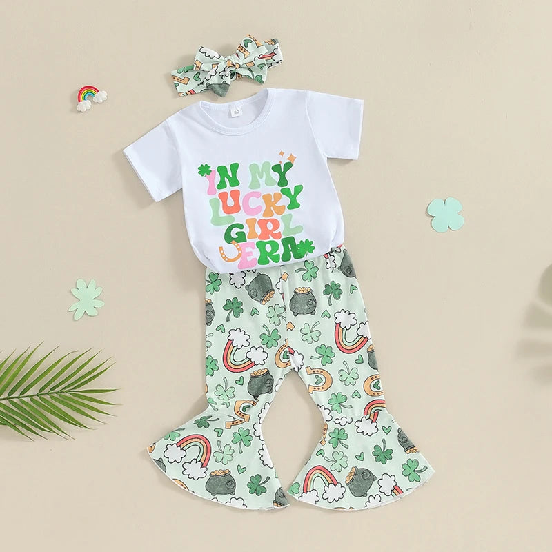 In My Lucky Girl Era | Toddler Baby Girl St. Patrick's Day Outfit