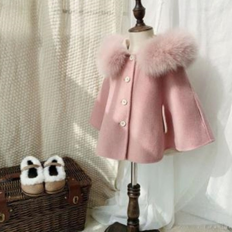 Hooded Poncho Coat | Luxurious Faux Fur | Class and Style for Your Princess itsykitschycoo