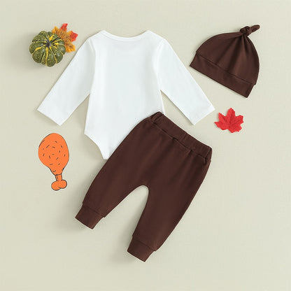 My First Thanksgiving Trio | Baby's Thanksgiving  Romper Set