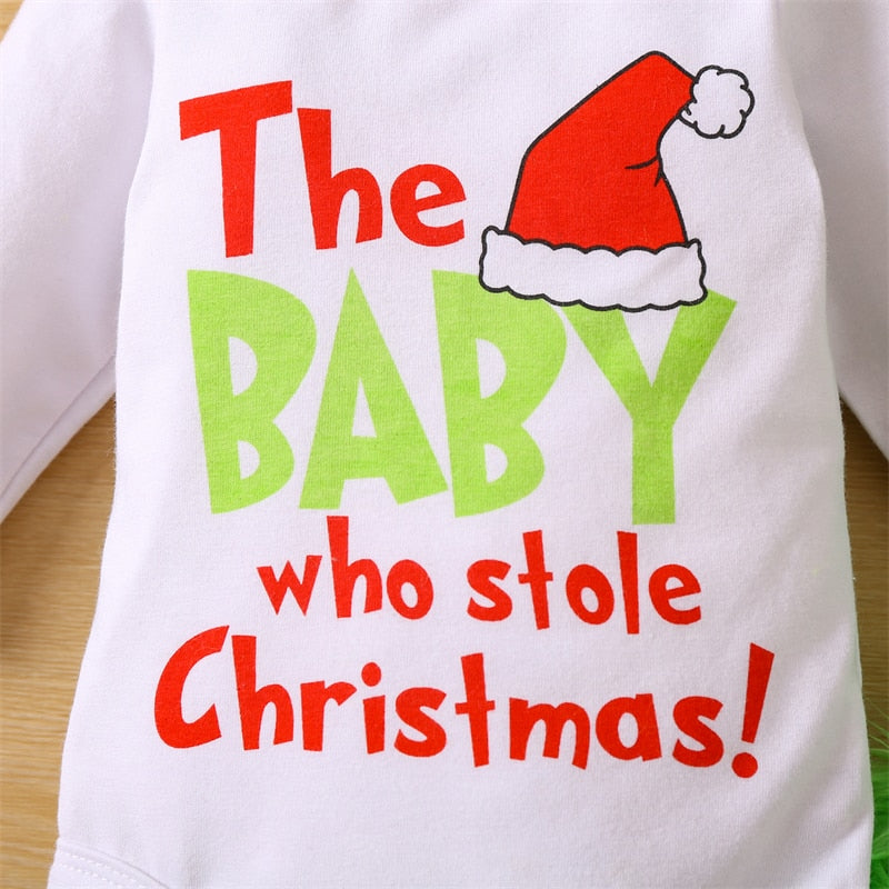 Baby Who Stole Christmas Outfit | Green Fleece Grinch Set