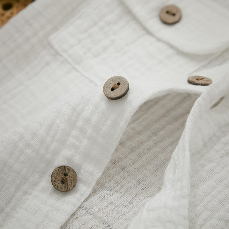 Linen Casual Outfits | Long Sleeve Button Down Shirt & Pants Set