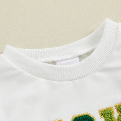 Lucky Baby | St. Patrick's Day Long Sleeve Embroidered Sweatsuit