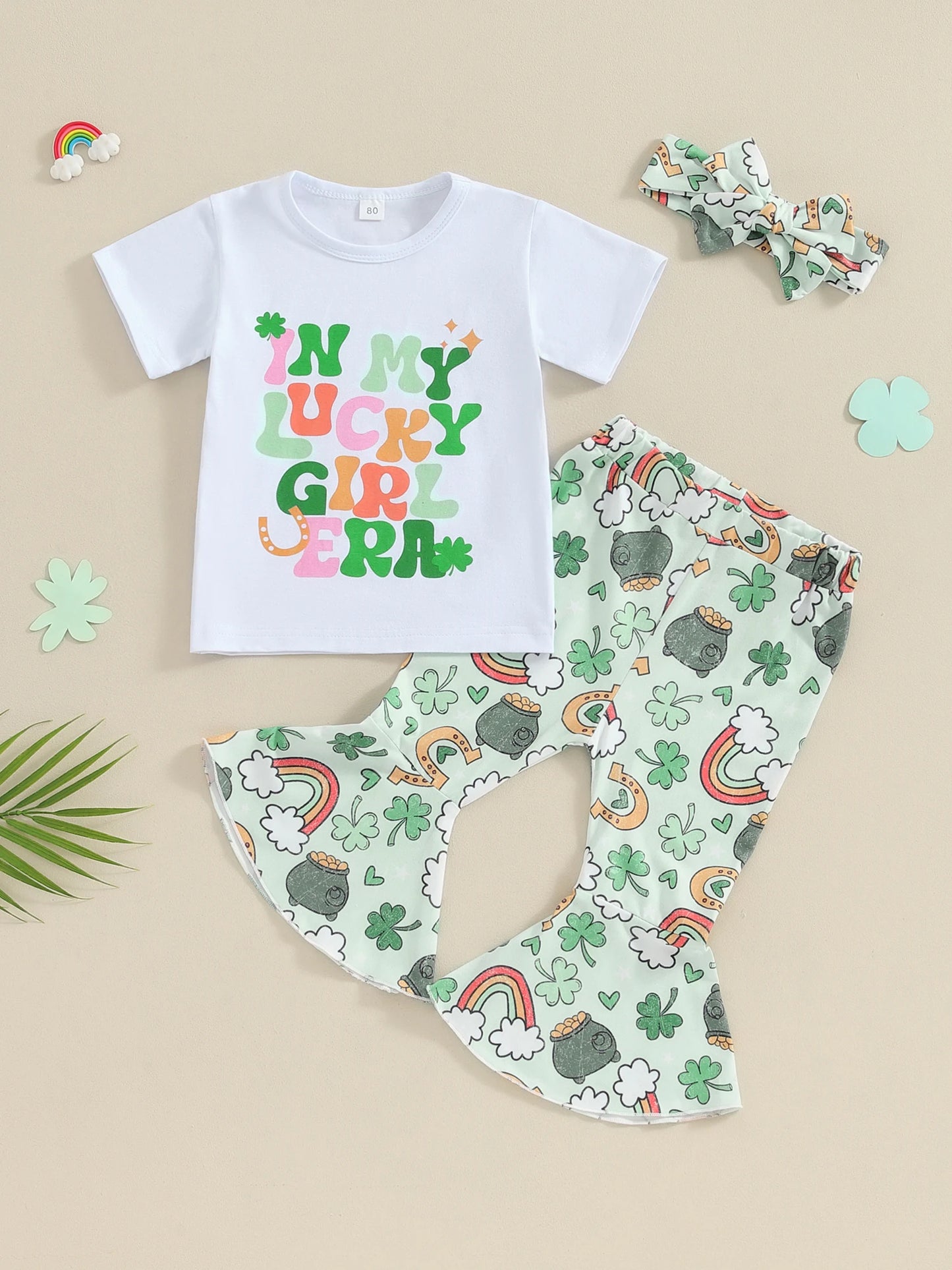 In My Lucky Girl Era | Toddler Baby Girl St. Patrick's Day Outfit