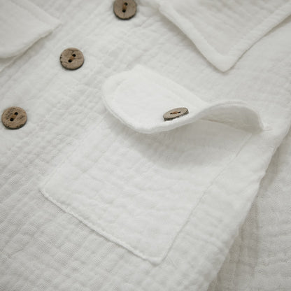 Linen Casual Outfits | Long Sleeve Button Down Shirt & Pants Set