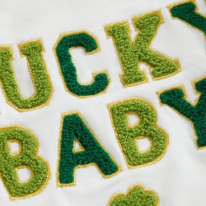 Lucky Baby | St. Patrick's Day Long Sleeve Embroidered Sweatsuit
