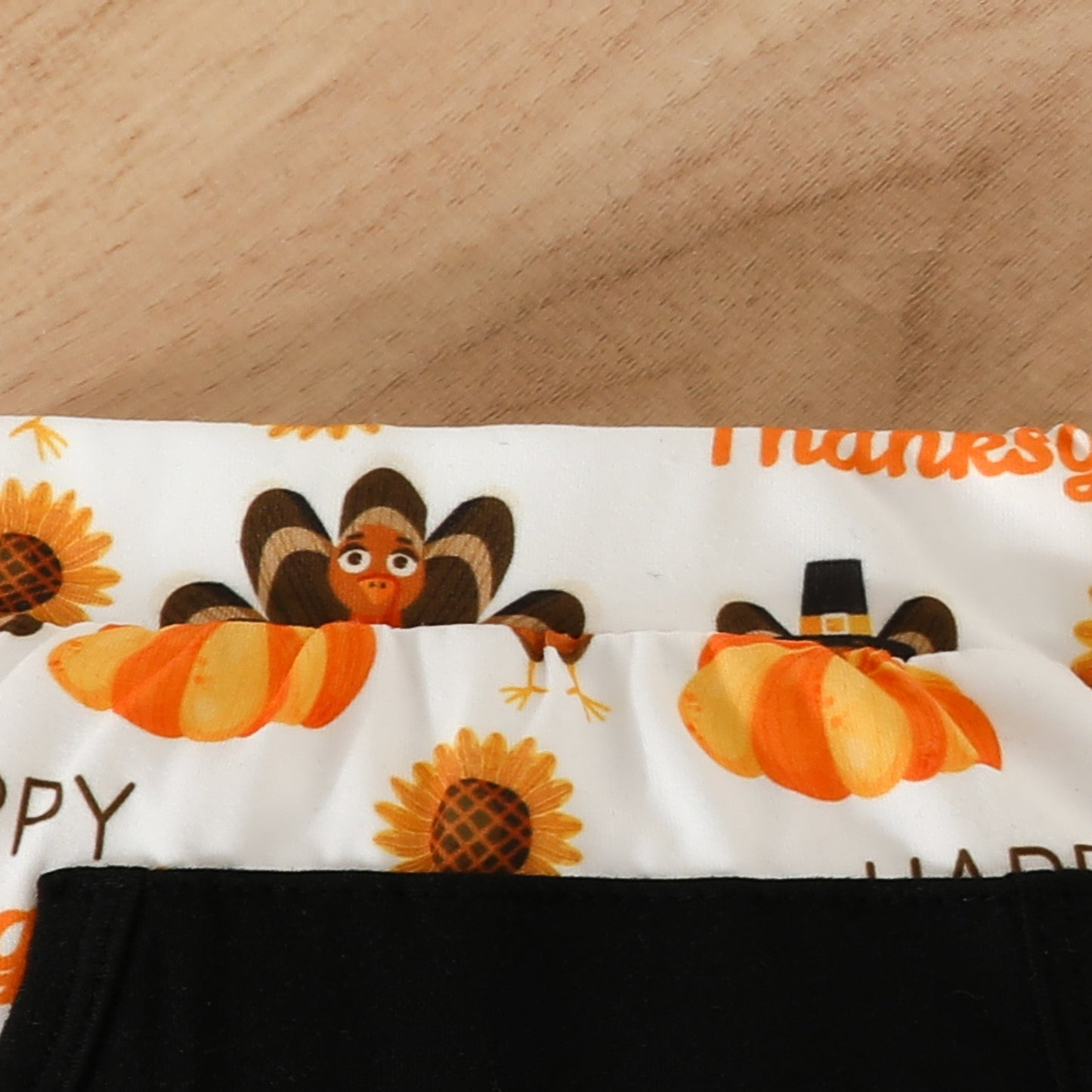 My First Baby Thanksgiving Outfits | Romper, Turkey Printed Pants, and Hat