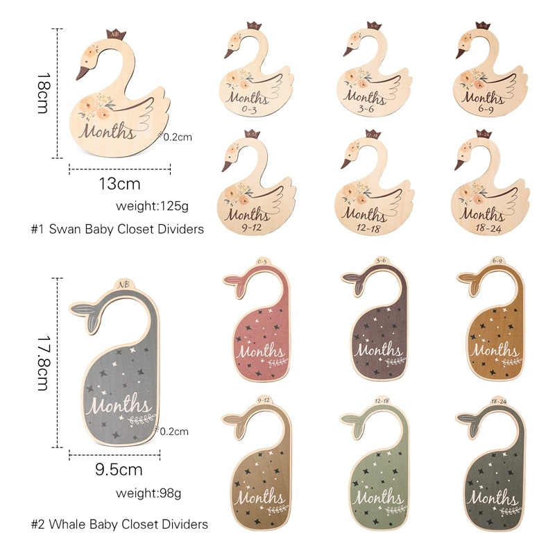 Wooden Swan Closet Dividers | Nursery Organization Accessories itsykitschycoo