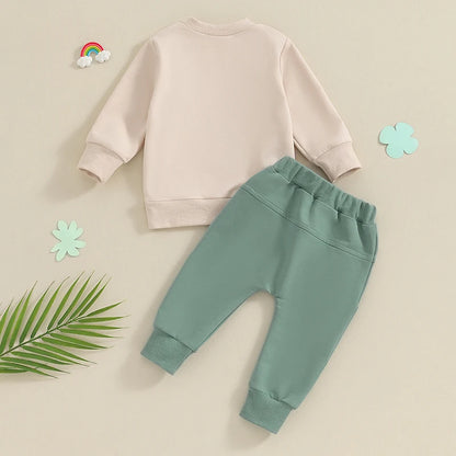 Baby Boy Irish 2-Piece Outfit | Lucky Little Dude Sweatshirt & Matching Sweatpants