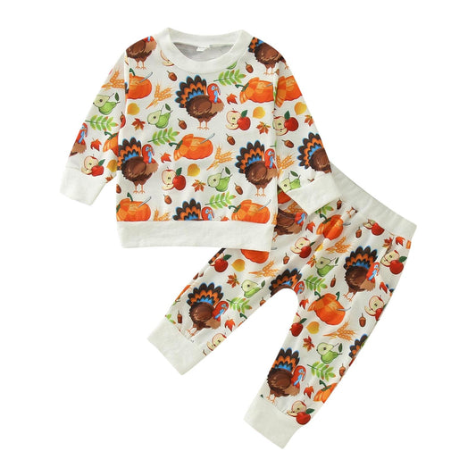 Thanksgiving Print Jogger Set | Baby & Toddler