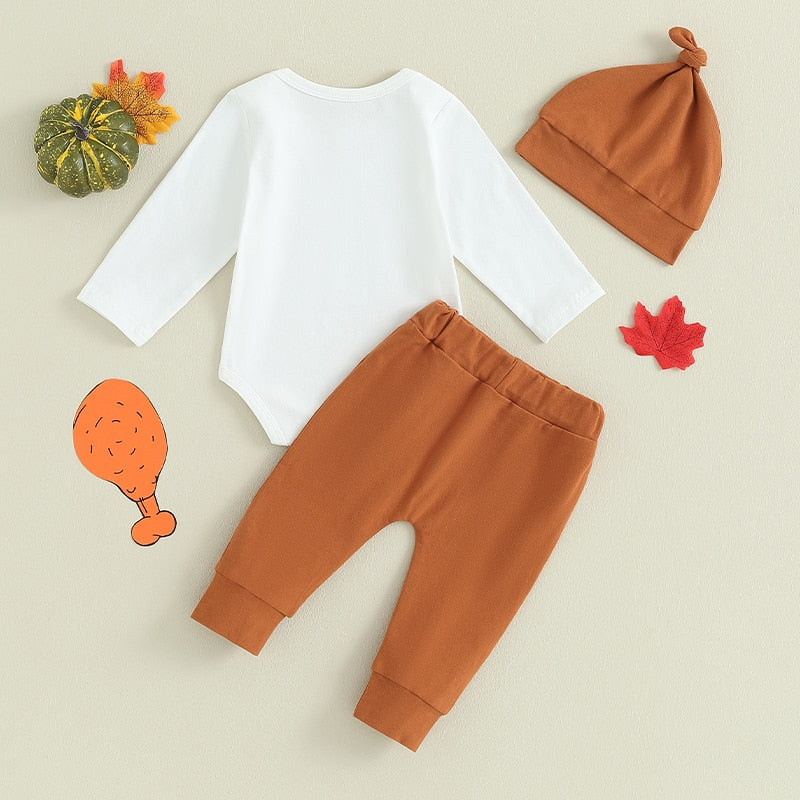 My First Thanksgiving Trio | Baby's Thanksgiving  Romper Set