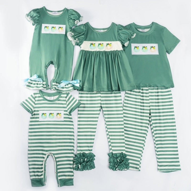 Blue Stripe Pumpkin Sibling Sets | Four Styles for Siblings of All Ages