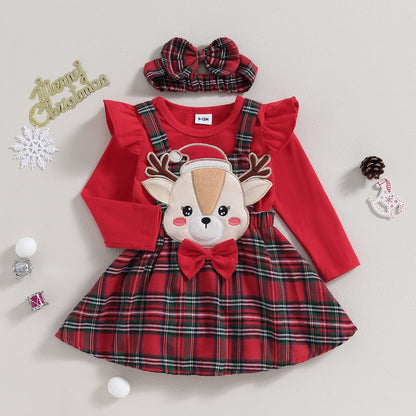 Christmas Baby Girl Set | Three Piece Matching Set