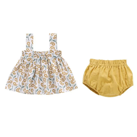 Summer Cotton Mini Dress + Bloomer Set | Adorable 2-Piece Outfit itsykitschycoo