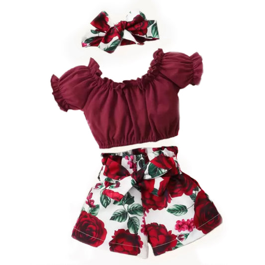 Summer Floral Sets | Three Piece Outfits for Baby and Toddlers