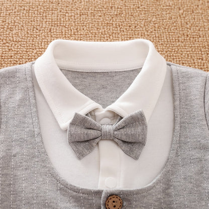 Elegant Baby/Toddler Bowtie Romper | Dapper Style for Little Ones itsykitschycoo