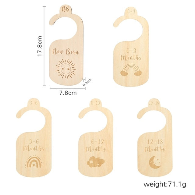 Baby Closet Wooden Dividers | Beech Wood and Charming Prints itsykitschycoo