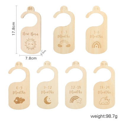 Baby Closet Wooden Dividers | Beech Wood and Charming Prints itsykitschycoo