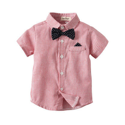 Summer Suit Set with Bow Tie & Suspenders | Stylish Cotton Outfit for Babies itsykitschycoo