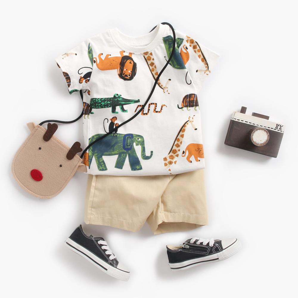 Cartoon Print Baby/Toddler Two-Piece Summer Set | Stylish and Comfortable Outfits for Boys itsykitschycoo