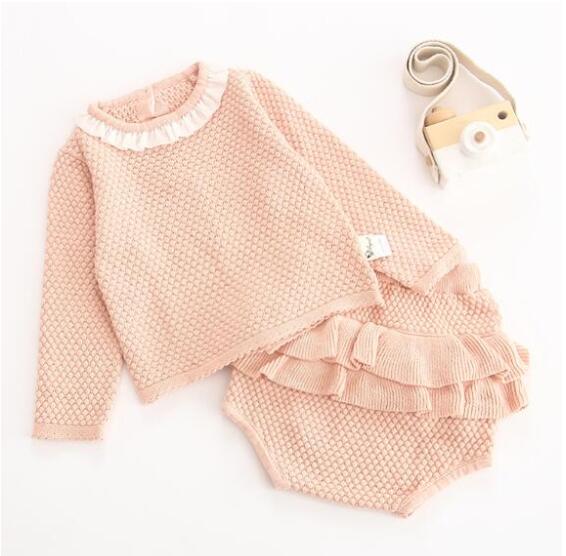 Baby Knit Sweater + Ruffle Bloomer Set | Cozy Elegance for Little Ones itsykitschycoo