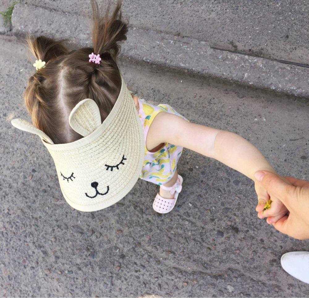 Bunny Summer Straw Visor | Adorable Sun Protection for Ages 1-3 Years itsykitschycoo