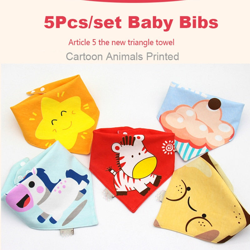 Dual-Use Baby Bib/Burp Cloth - 5 Pack | Practical Versatility for Baby Care itsykitschycoo