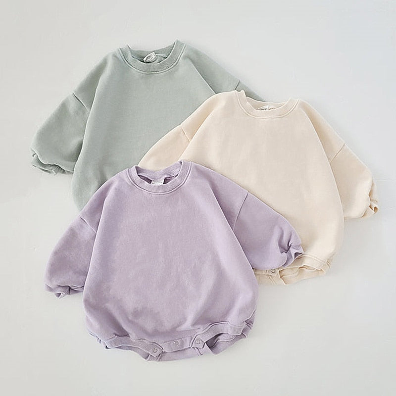 Comfy Baby Sweatshirt Romper | Cozy Style for Little Ones itsykitschycoo