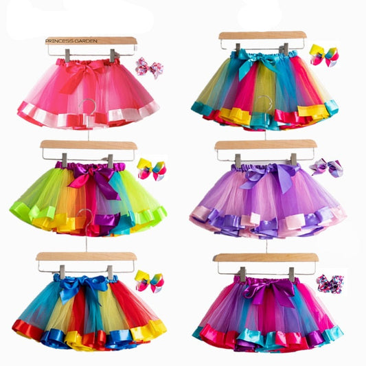 Tutu Pettiskirt + Bow | Vibrant and Bouncy Skirts for Ages 12 Months to 8 Years itsykitschycoo