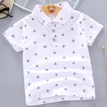 Boys Polo Shirts | Anchor Print, Short Sleeve, Summer Style itsykitschycoo