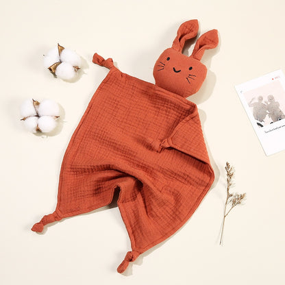 Muslin Baby Snuggle Blanket | Soft Cotton/Bamboo Fiber Blend | Bunny Head Design itsykitschycoo