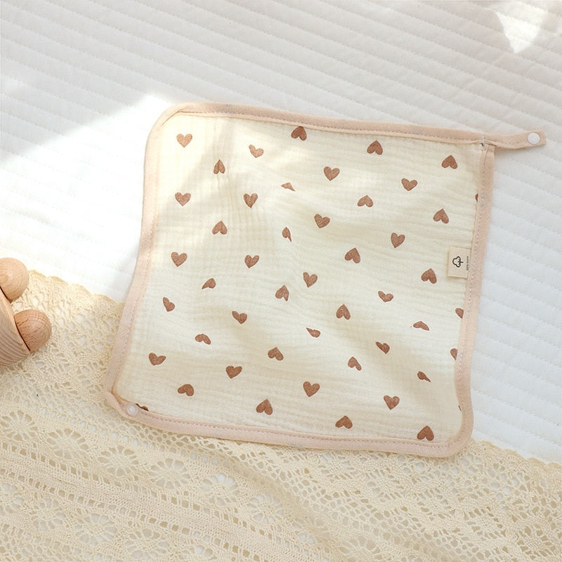Dual-Use Baby Bib/Burp Cloth | Versatile Cotton Comfort for Babies 0-2 Years itsykitschycoo